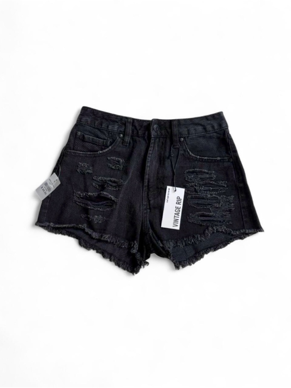 NWT refuge black denim shorts